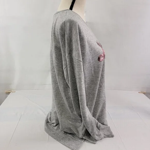 No Boundaries LOVE Sequin Women’s Pullover Sweatshirt – Size Large or 2XL - Picture 10 of 16